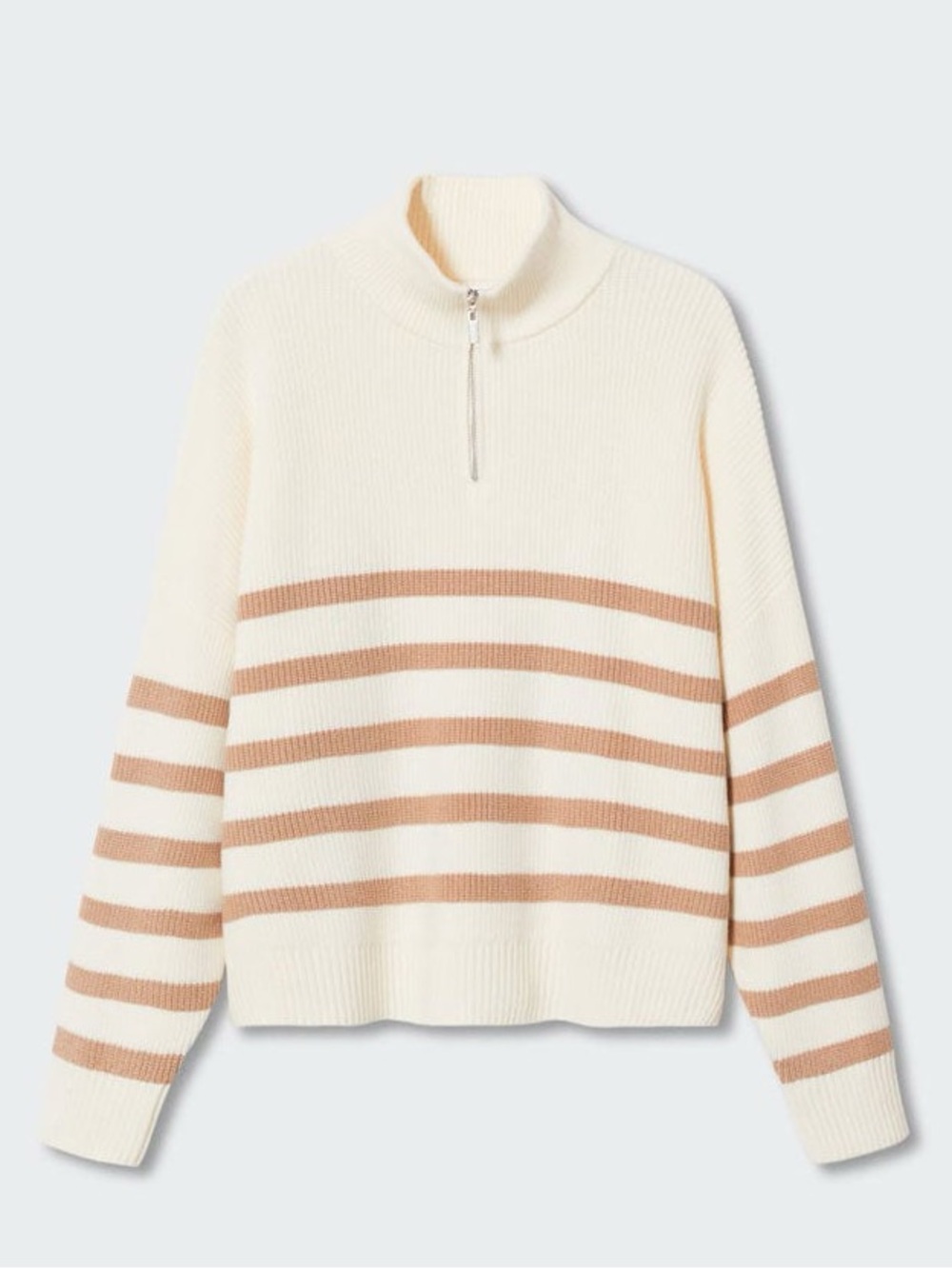 Mango Striped Sweater with Zipper - Picture 11 of 14